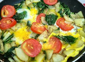 Foto resep Kentang Telur Bayam (Eat Clean Series)