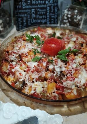 صورة لوصفة غراتان بالخضر يممم