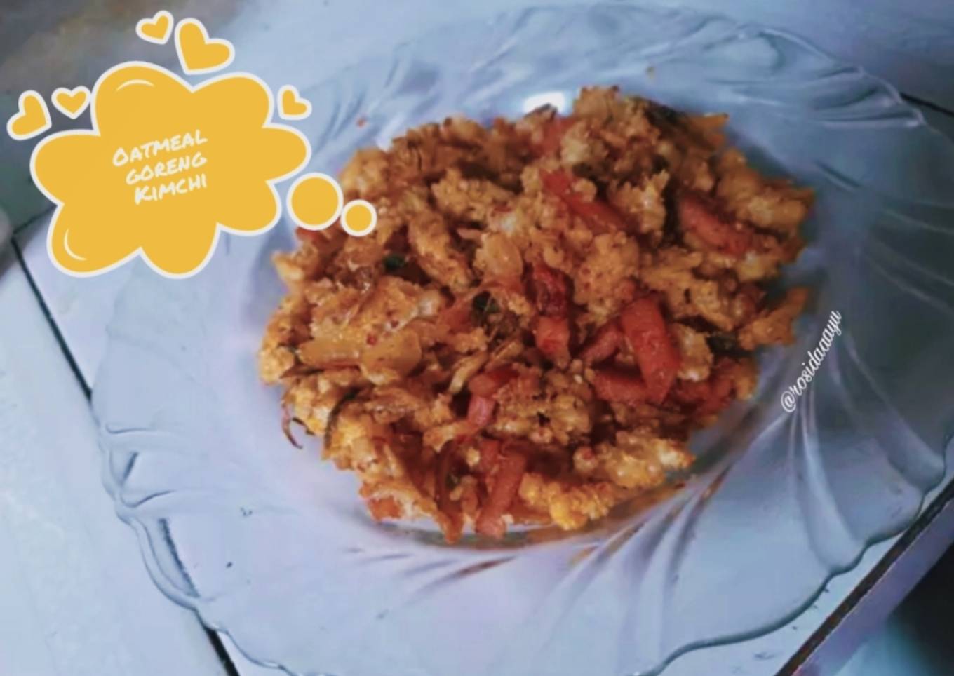Oatmeal Goreng Kimchi