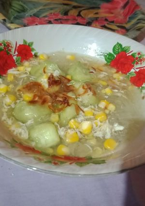 Foto resep Sup gambas jagung manis
