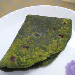 A picture of Palak paratha.