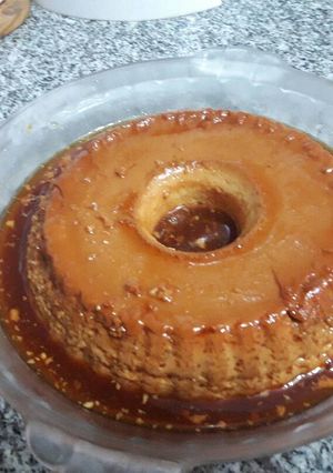 Una foto de Flan casero en microondas