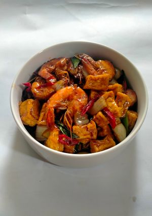Foto resep Tumis Udang Tahu