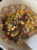Nasi goreng sliced beef