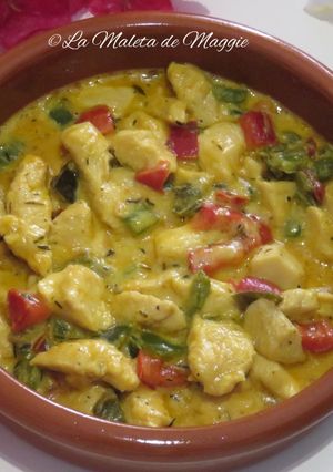 Una foto de Cazuela de pollo cremoso al curry