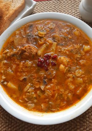 عکسی از دستور سوپ جو پرک