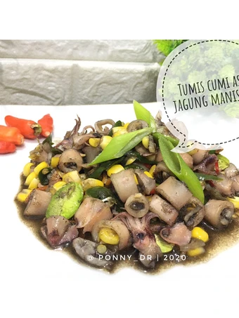 Cara Gampang Membuat Resep  1. Tumis cumi asin jagung manis pete yang Lezat, Lezat Sekali