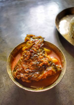 A picture of Katla mach er spicy jhol.