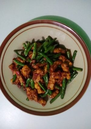 Foto resep Oseng tempe dan kacang panjang