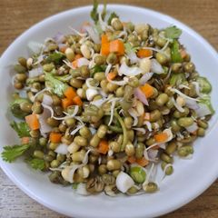 Moong sprouts chat A picture of Moong sprouts chat.