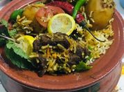 A picture of beef biryani