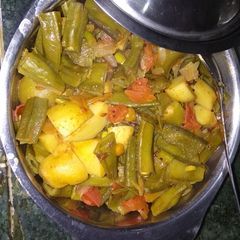 Broad beans potato curry A picture of Broad beans potato curry.