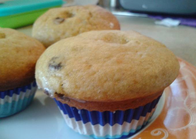 Simple Way to Make Super Quick Homemade Banana Choco chip muffins