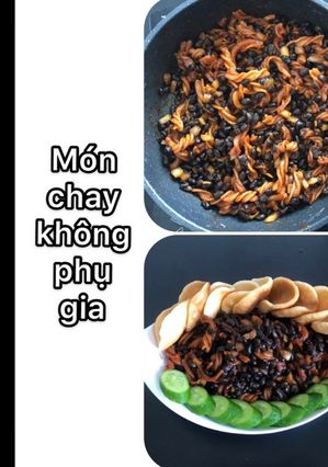 Hình của món Nui LỨT xào - Đậu đen sốt cay | Món chay đơn giản.