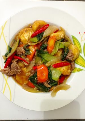 Foto resep Sapo tahu + daging sapi