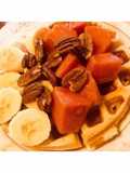 Waffles con fruta