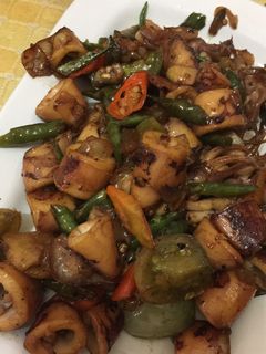 Foto resep Tumis cumi asin cabe hijau