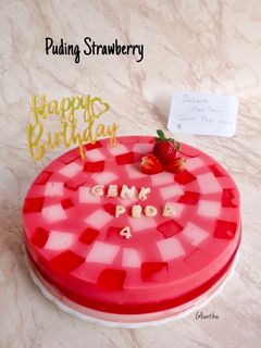 Foto resep Puding Strawberry