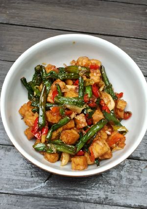 Foto resep Tumis Kacang Panjang Tempe Pedas