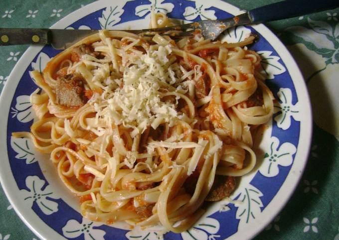Fideos con tuco del rama Receta de Ramaa DC- Cookpad