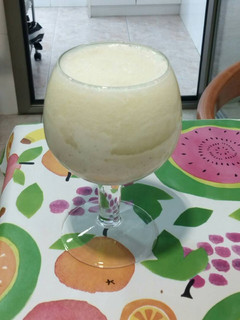 Una foto de Batido de melón con yogur griego