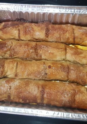 Φωτογραφία της συνταγής Γλυκιά νηστίσιμη πιτούλα με μέλι και καρύδια !! "Της κουμπάρας"