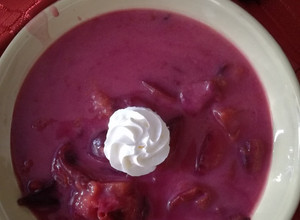 Tejszínes - fahéjas szilvaleves recept fotója