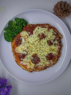 Foto resep Frittata Spaghetti Topping Pizza