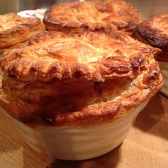 A picture of Chicken, Leek and Bacon Pies.