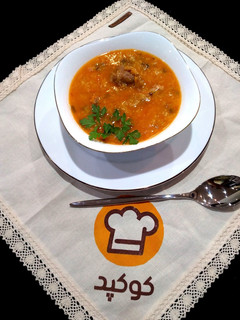عکسی از دستور سوپ مرغ و پیازچه