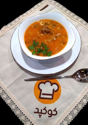 عکسی از دستور سوپ مرغ و پیازچه