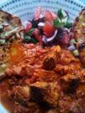 Chicken Tikka Masala with Garlic Flatbreads and Kachumber