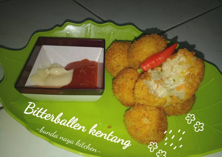 Bitterballen kentang ayam isi keju