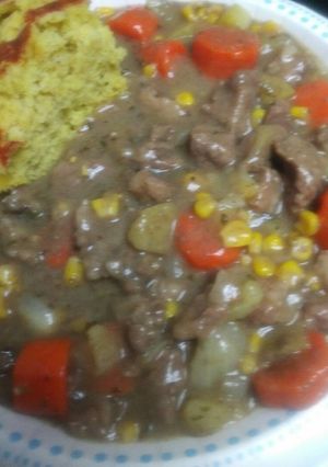 A picture of Autumn Harvest Beef and Pork Roast with Vegetables.