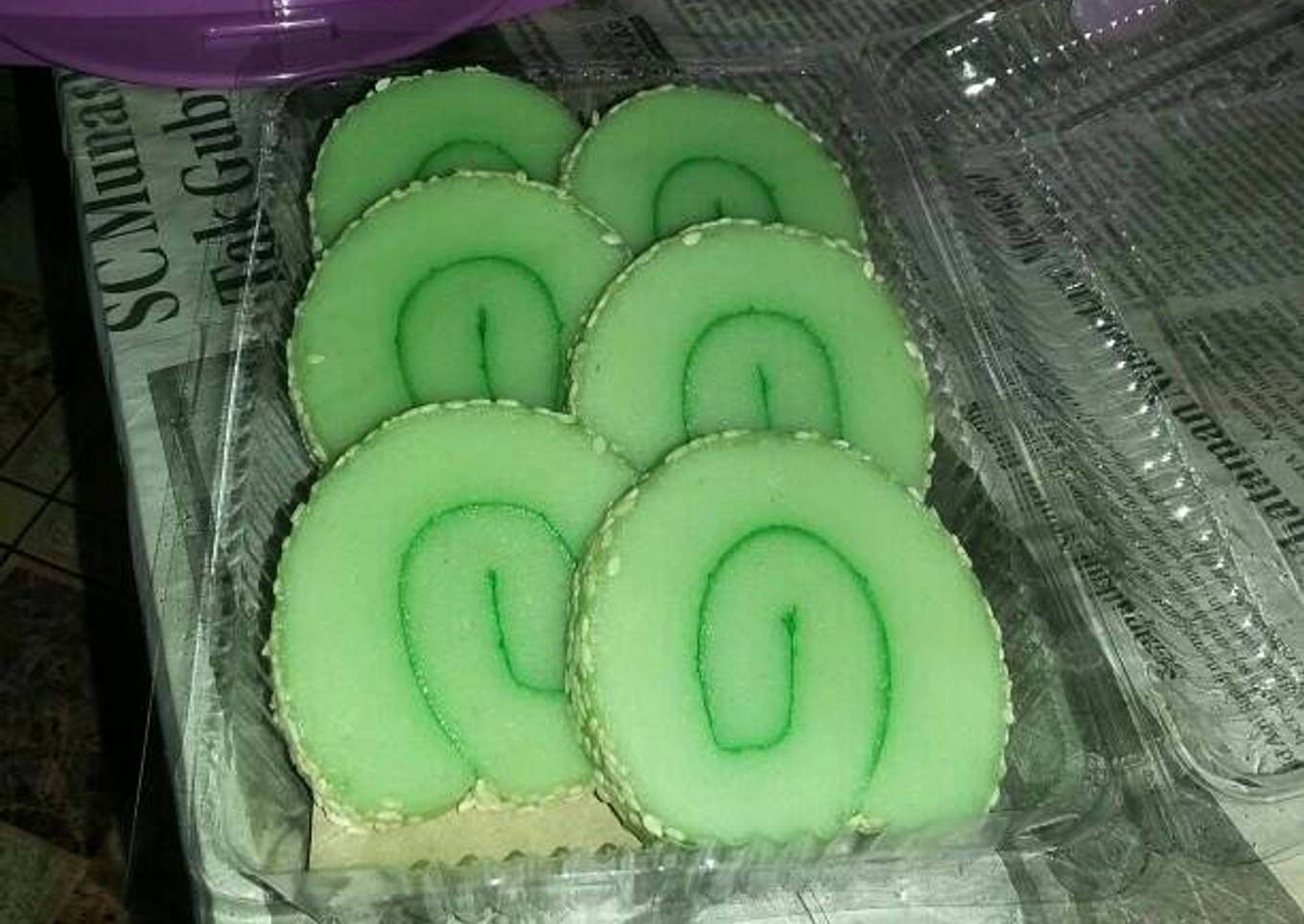 Resep 17. Mochi Pandan Gulung