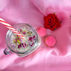 A picture of Rose Thandai Milkshake.