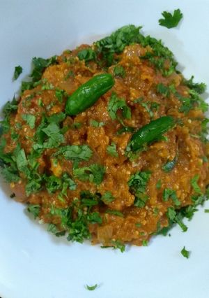 A picture of Baingan da Bharta.