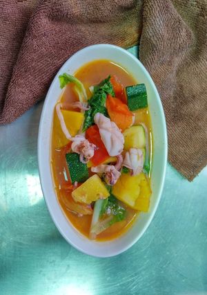 Hình của món Mực xào chua ngọt.