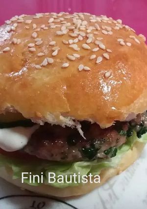 Una foto de Hamburguesa de ternera y espinacas