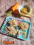 Mie Homemade Wortel (eggless, giling manual)