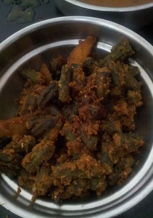 A picture of Masala bhindi.