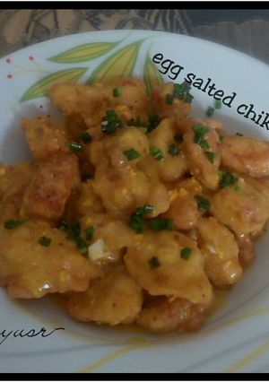 Foto resep Egg salted chiken