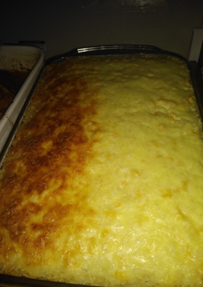 Una foto de Arroz con elote y queso horneado