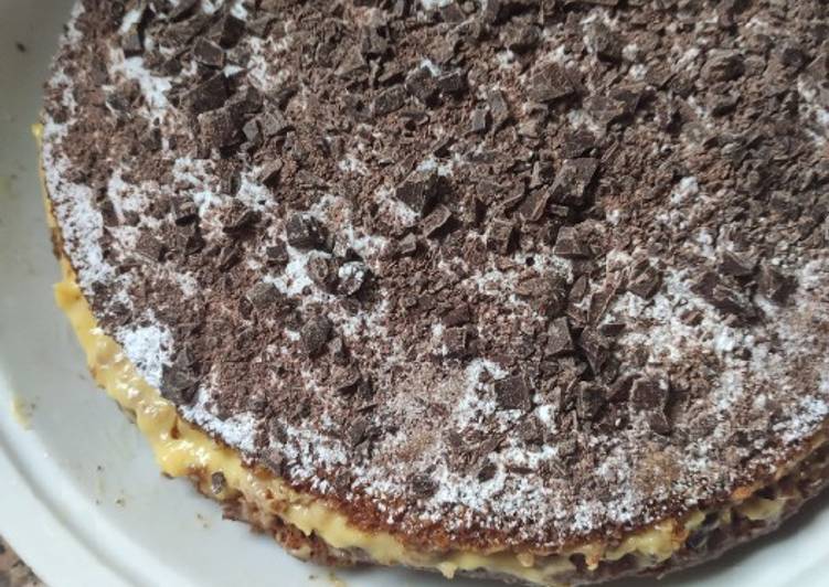 Torta integrale con crema pasticcera