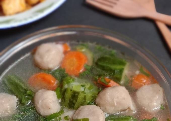 Resep Sup Oyong Bakso Anti Gagal