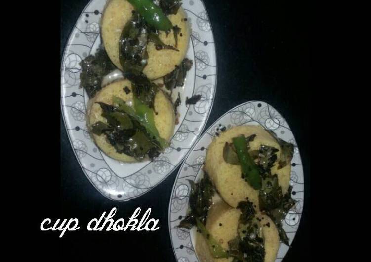 Recipe of Ultimate Instant besan cup dhokla