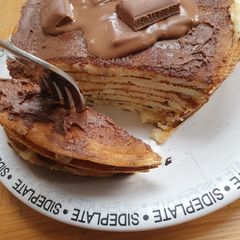 Chocolate pancakes A picture of Chocolate pancakes.