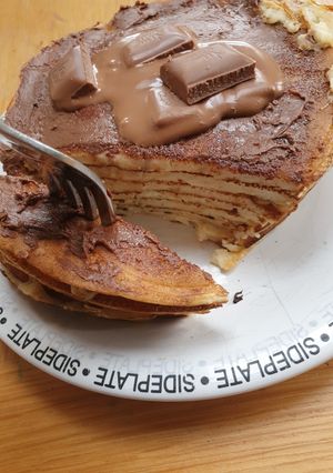 A picture of Chocolate pancakes.