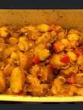 Salade de pommes de terre oignons tomates seiches à l huile de homard et vinaigre de cidre