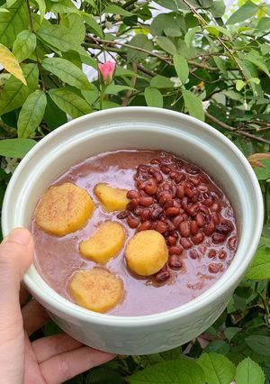 Hình của món Chè đậu đỏ khoai lang cốt dừa.